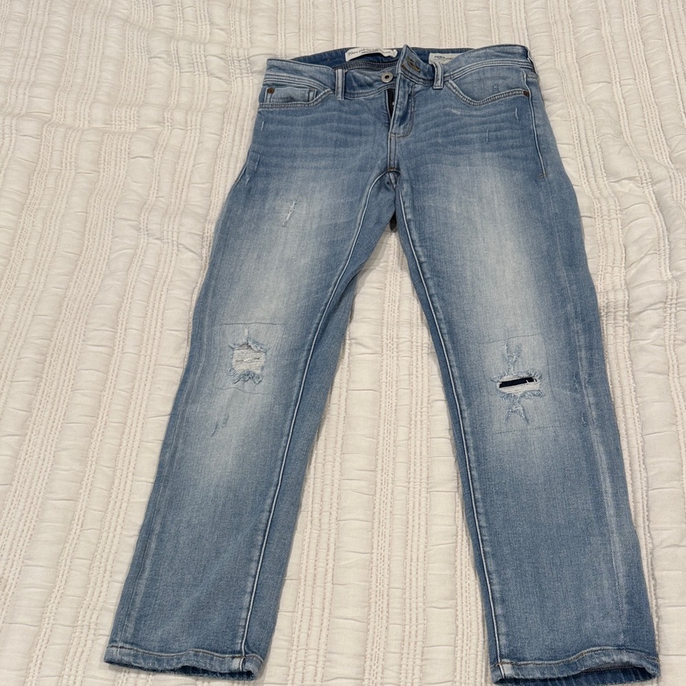 Pilcro and the Letterpress Light Blue Straight Leg Jeans